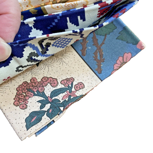 Portugal Traditional Fabric Bundle 6 Piece Country Farmhouse NWT Blues Pinks - Picture 7 of 7